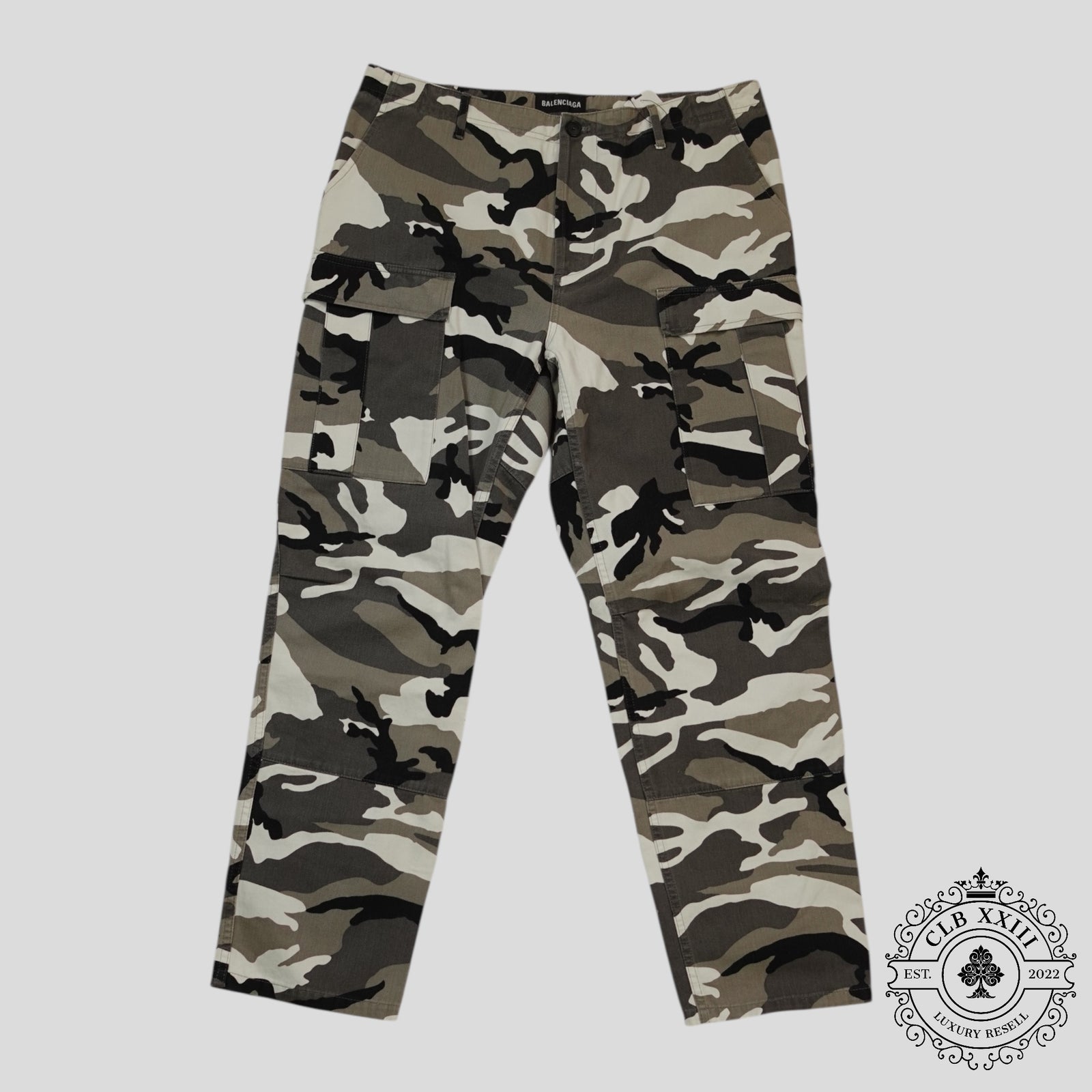 Balenciaga Cargo Pants in Winter Camo