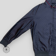 Gucci Monogram Bomber Jacket in Navy Blue