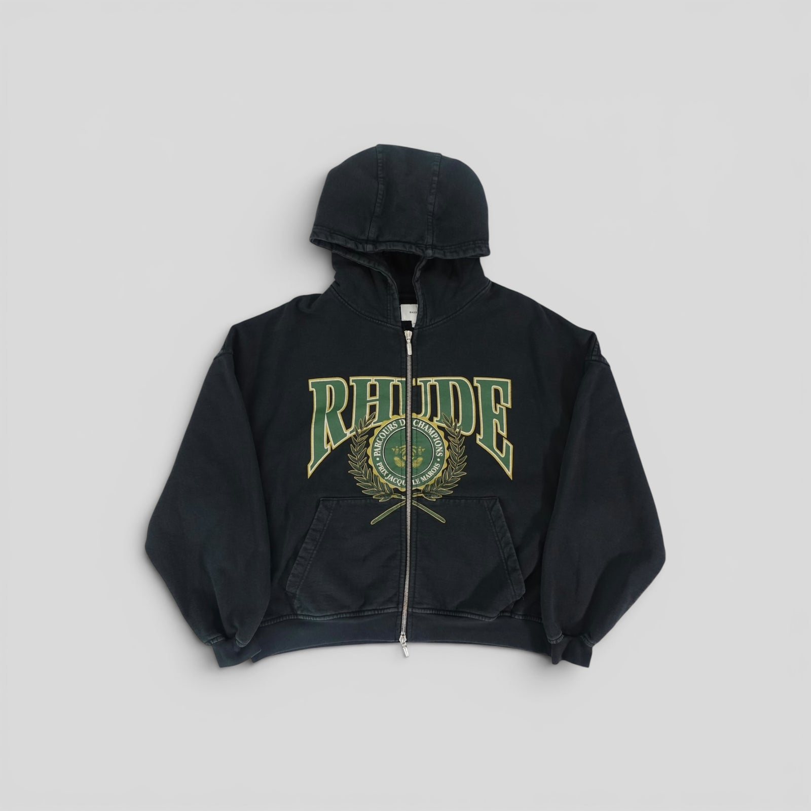 Rhude Parcours de Champion Zip Up Hoodie in Black