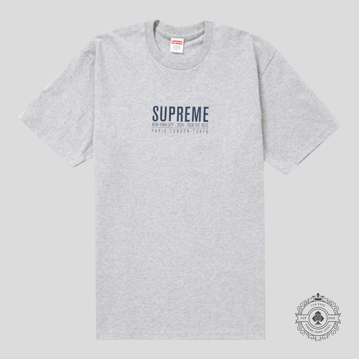 Supreme Paris Tee in Grey