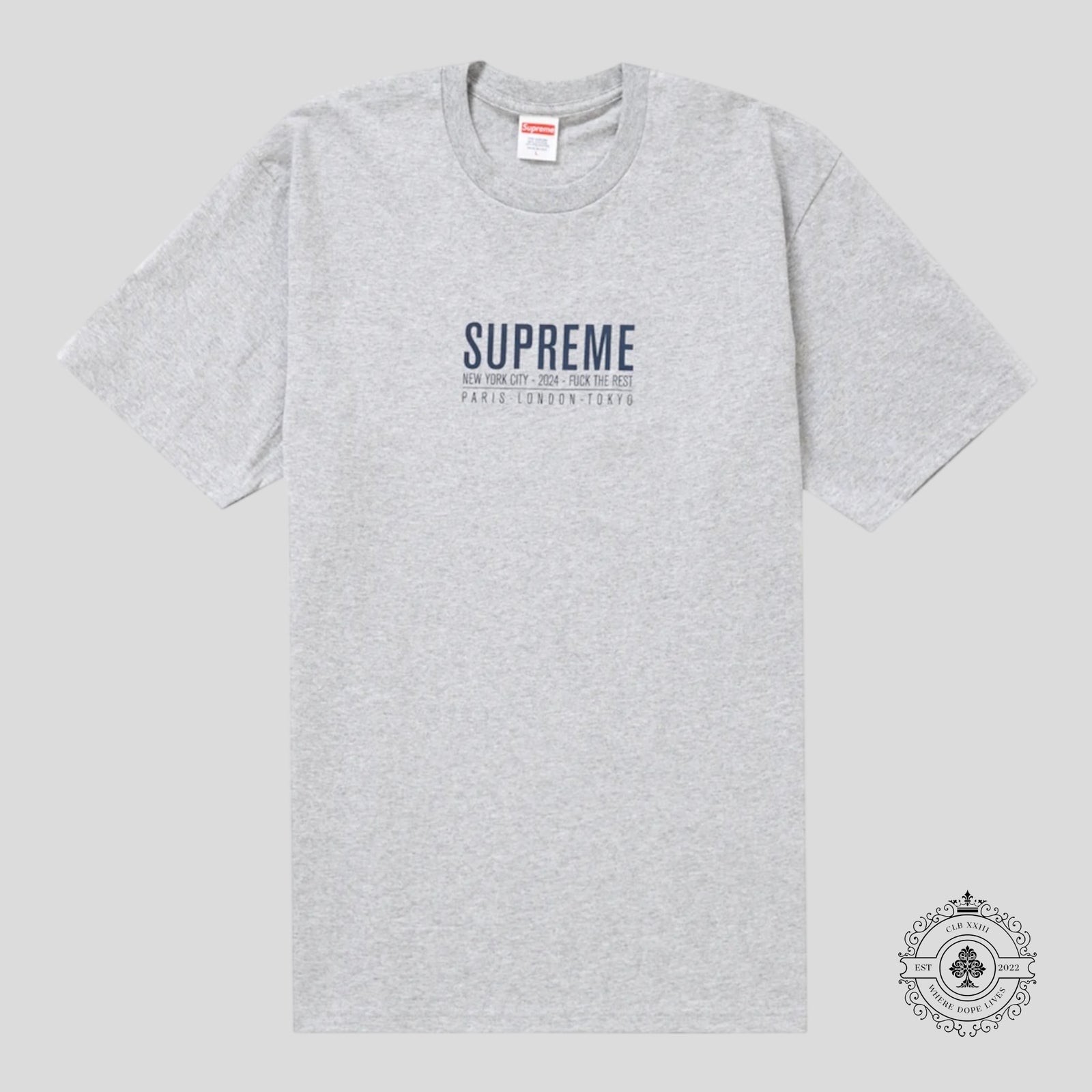 Supreme Paris Tee in Grey