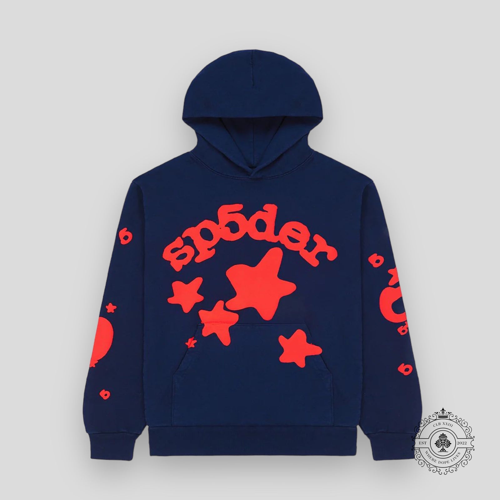 Sp5der Beluga Hoodie Navy / Red