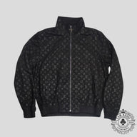 Louis Vuitton Monogram Embossed Tracksuit Jacket in Black