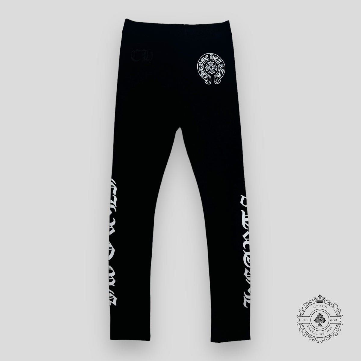 Chrome Hearts Horseshoe Logo Leggings in Black