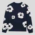 Denim Tears Cotton Wreath Crewneck in Navy