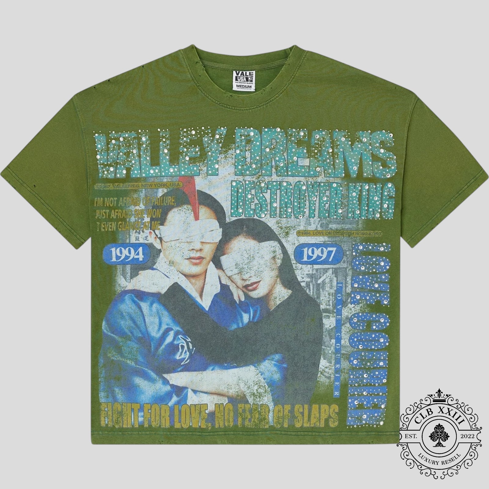 Vale Forever Robot Bling Tee in Green
