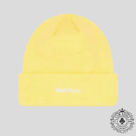 Supreme Box Logo Beanie (FW22) in Pale Yellow