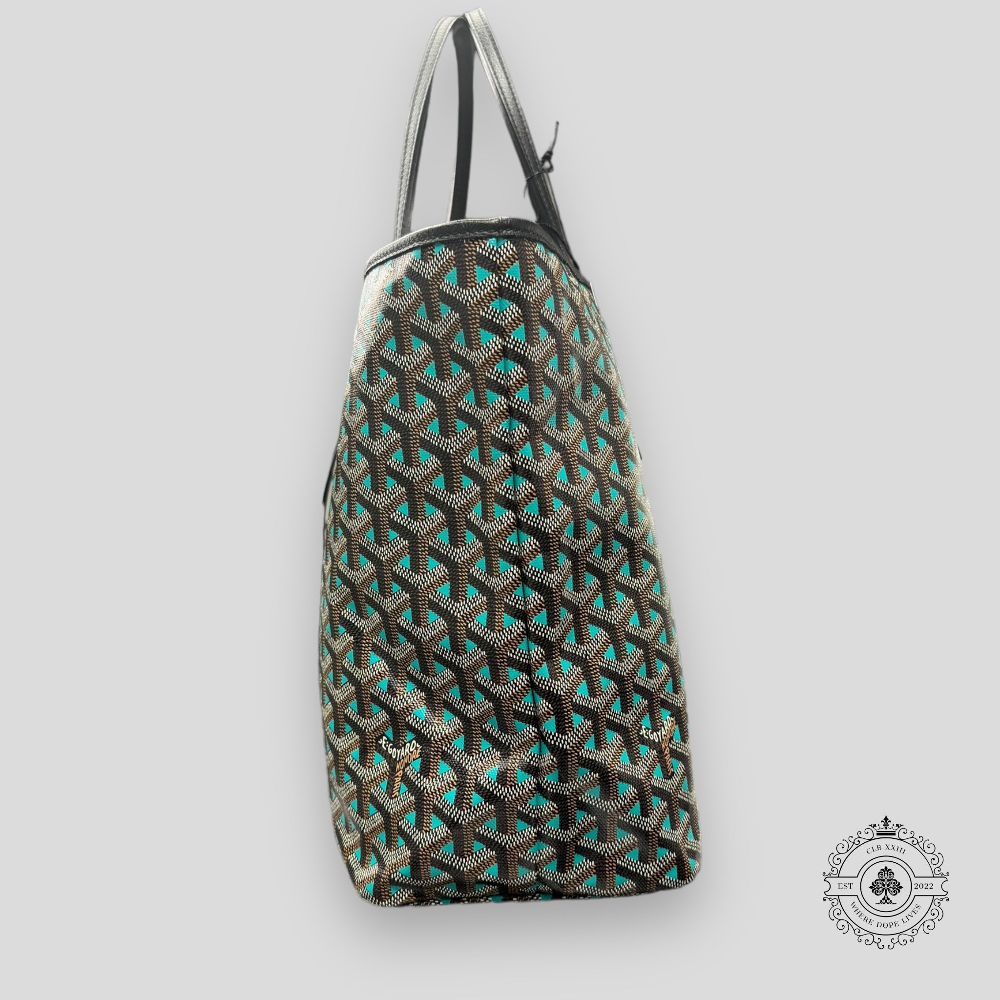Goyard Goyardine Canvas St. Louis Claire PM Tote in Opaline/Black