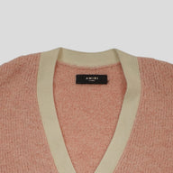 Amiri Fuzzy Wool Cardigan in Pink