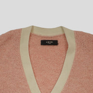 Amiri Fuzzy Wool Cardigan in Pink