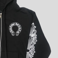 Chrome Hearts Thermal Lined Horseshoe Zip Up Hoodie