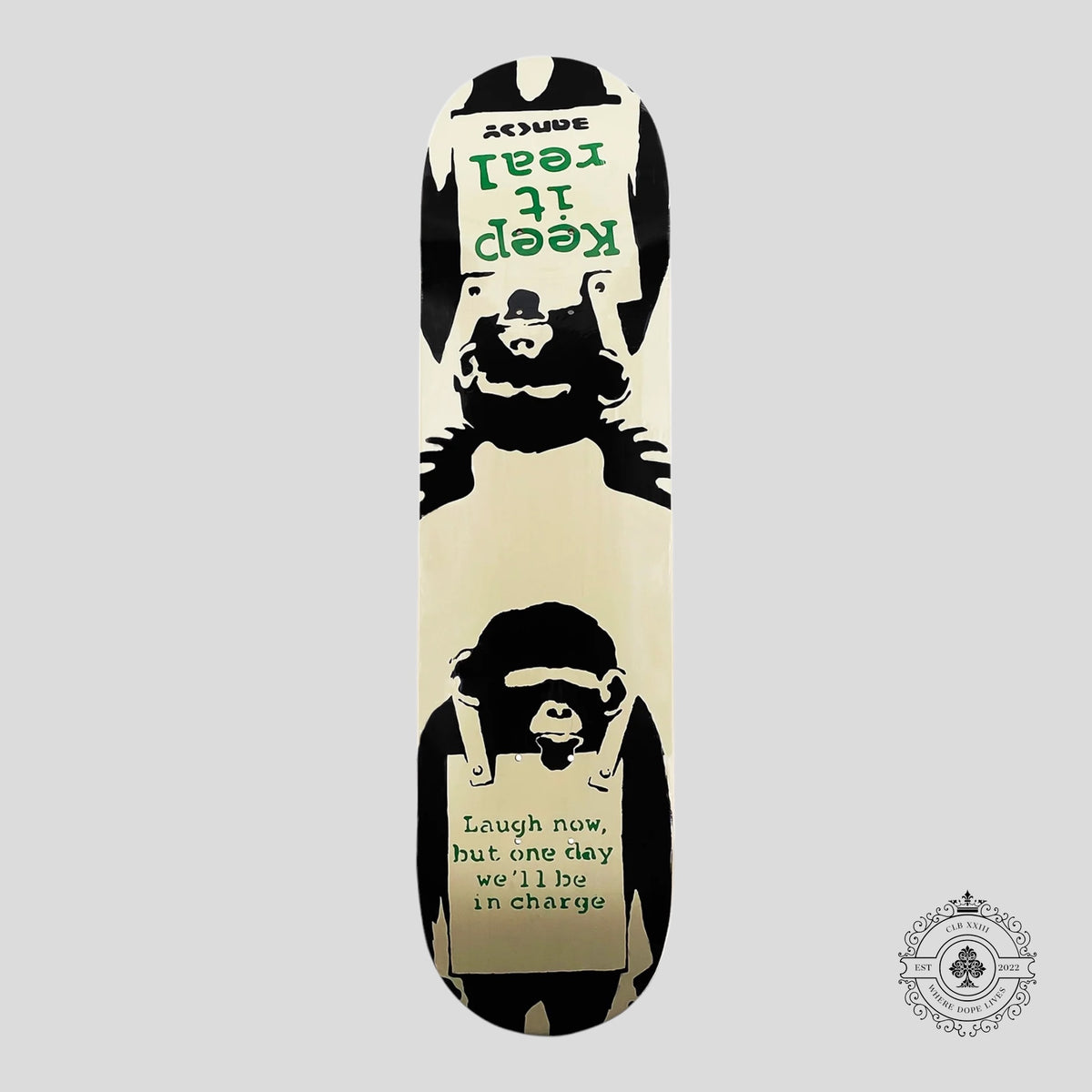 BANKSY (after) 'Laugh Now' (2020) Skateboard Deck