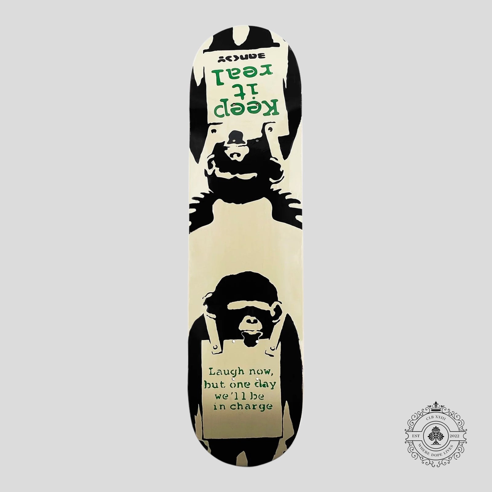 BANKSY (after) 'Laugh Now' (2020) Skateboard Deck