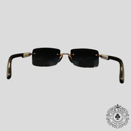 Chrome Hearts Deep II Sunglasses in White/Gold