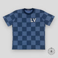Louis Vuitton Damier Short-Sleeved Crewneck With LV Crystal Patch