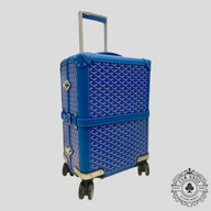 Goyard Bourget PM Trolley Travel Case in Blue