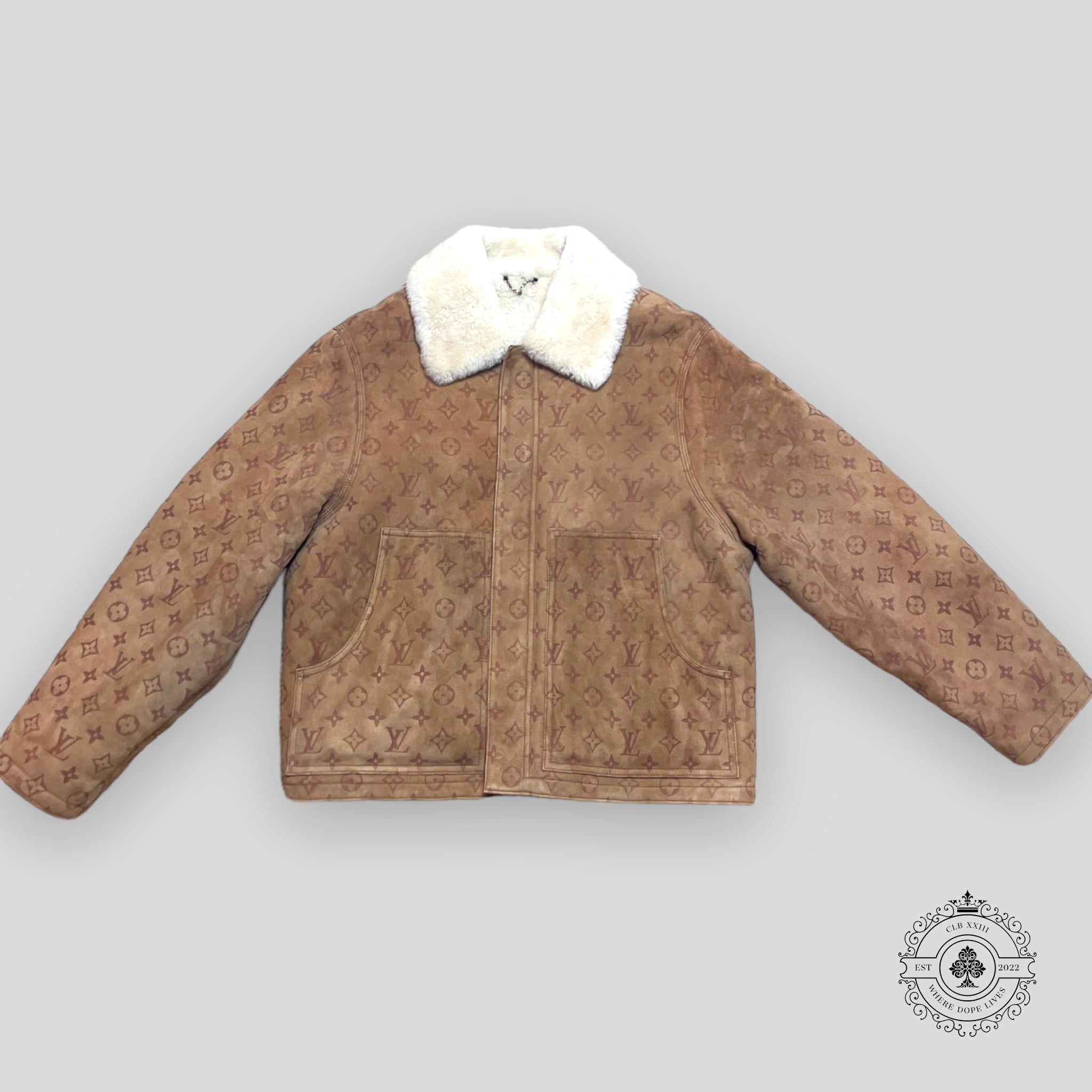 Louis Vuitton Monogram Shearling Jacket