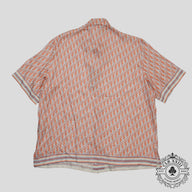 Dior Oblique Button Up Silk Shirt in Orange