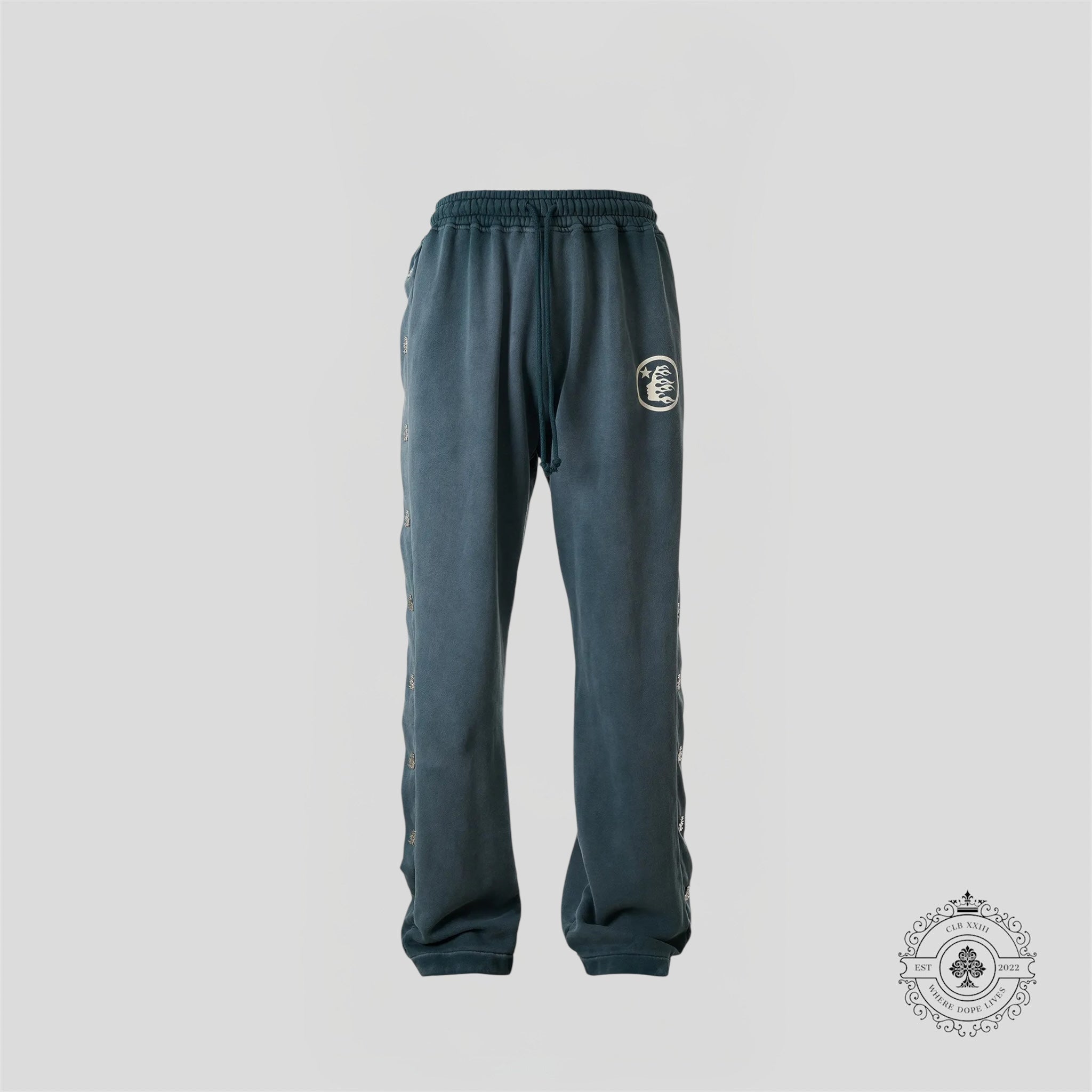 Hellstar Mirror Face Sweatpants in Green