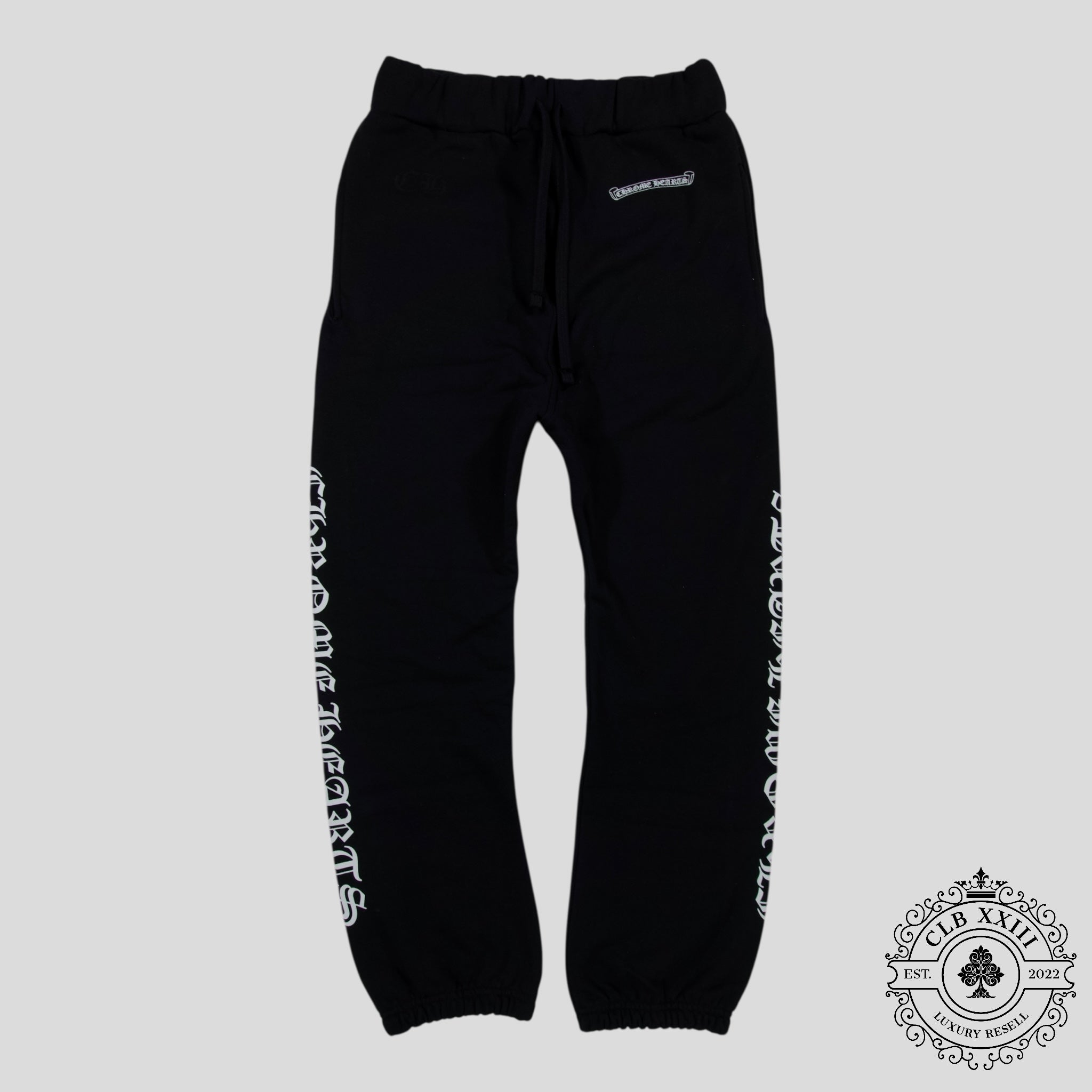 Chrome Hearts Scroll Logo Sweatpants in Black