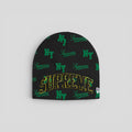 Supreme New Era Monogram Beanie in Black & Green