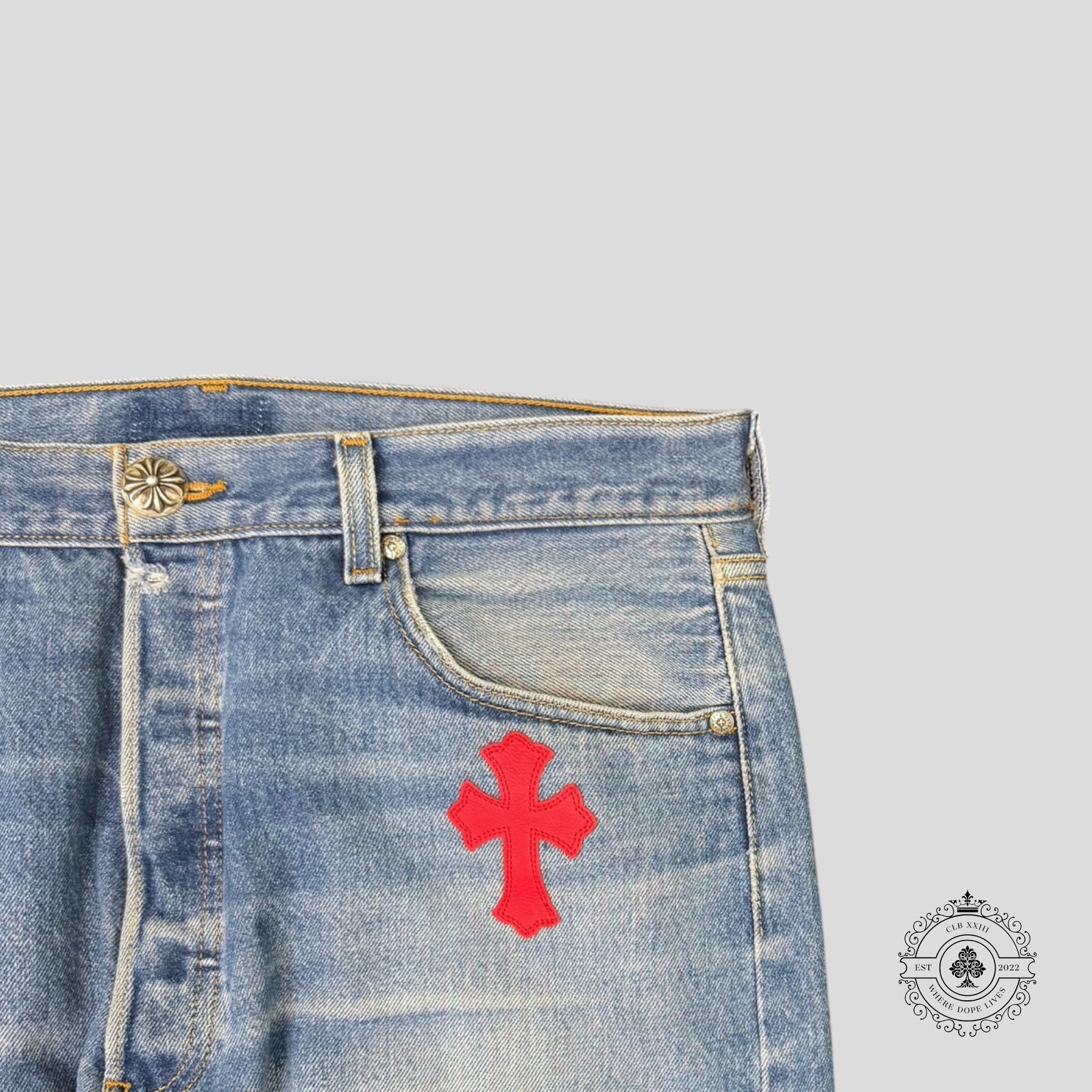 Chrome Hearts Cross Patch Jeans