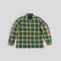 Chrome Hearts Padded Flannel Shirt in Green / Pink
