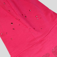 Sp5der Big Rhinestone Hoodie in Pink
