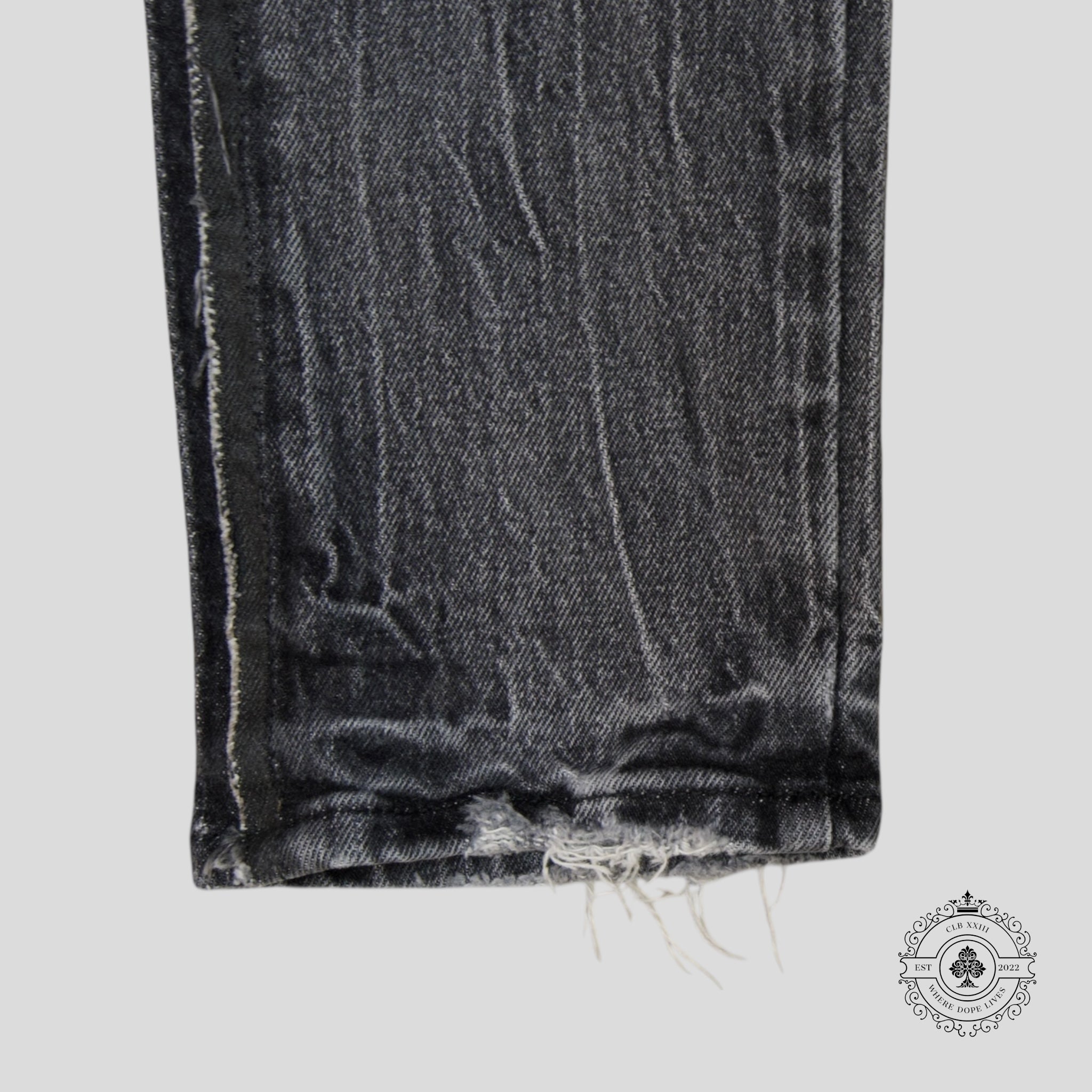 Purple Brand P001 Deconstructed Jeans in Aged Black