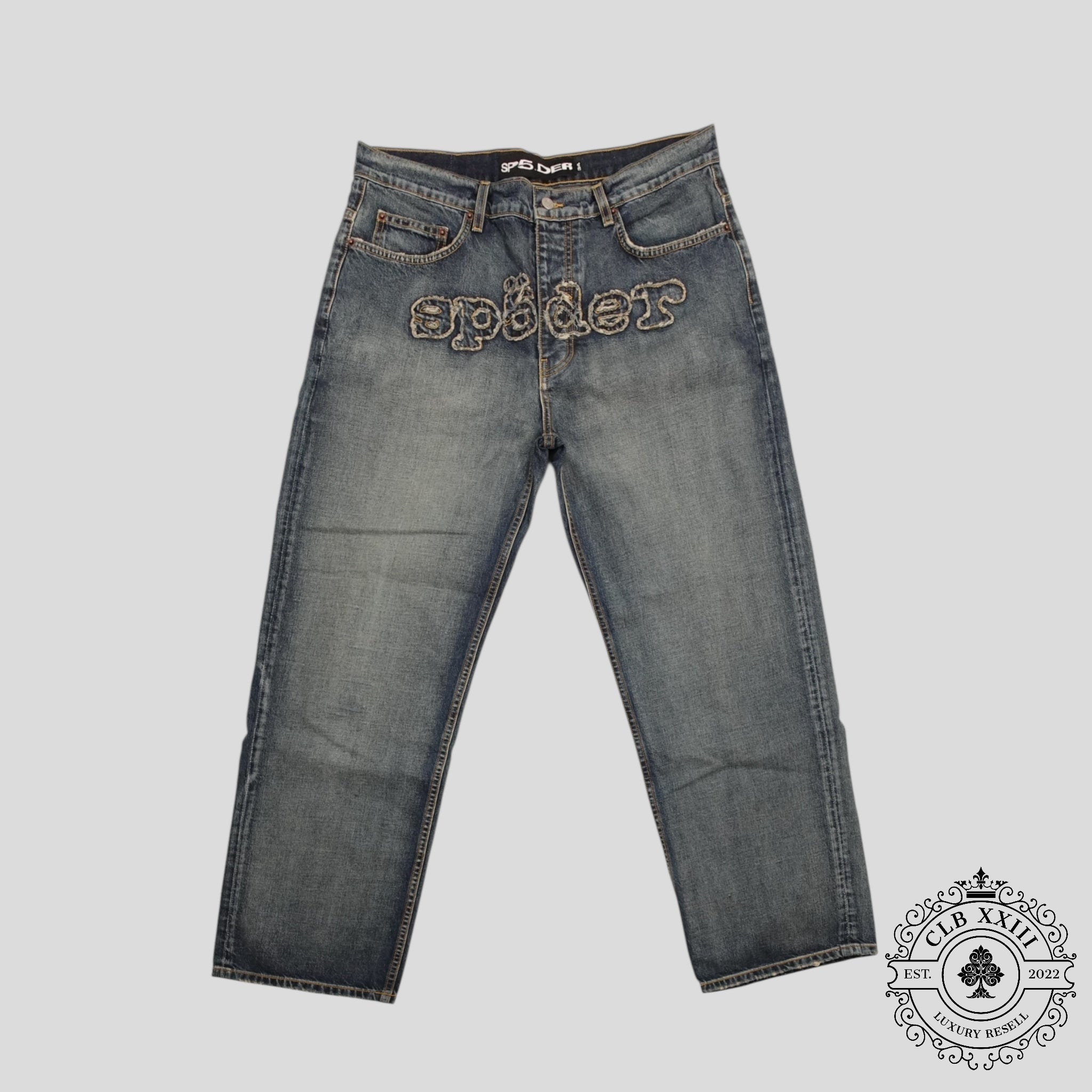 Sp5der Denim Work Pant in Blue Wash