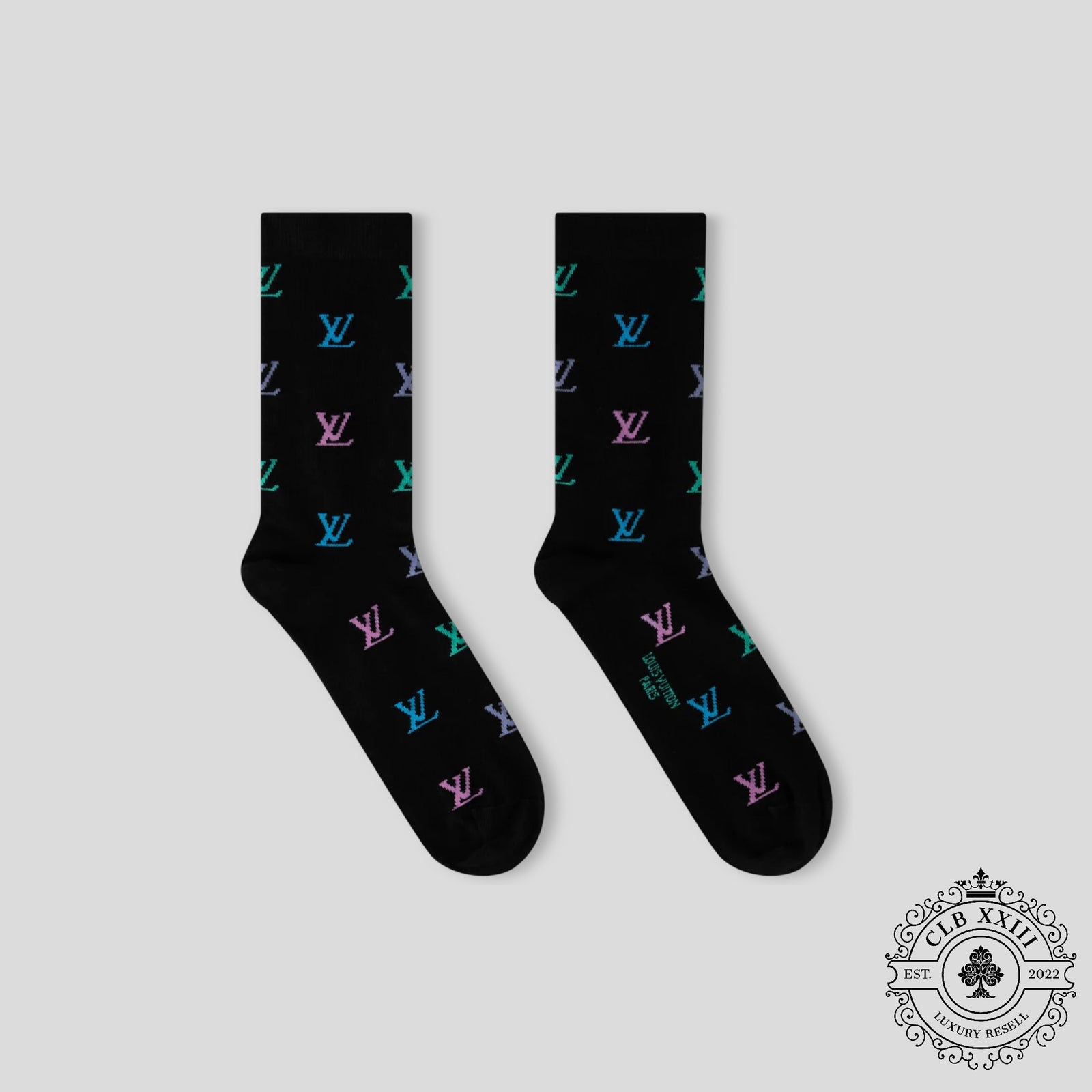 Louis Vuitton Blason Shading Socks in Black