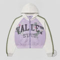 Vale Pearl Zip Up Hoodie in Purple