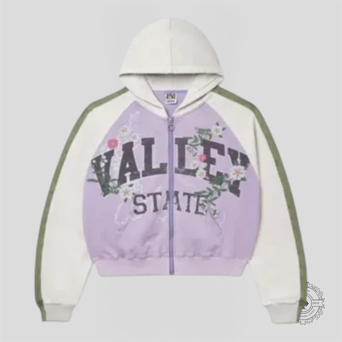Vale Pearl Zip Up Hoodie in Purple