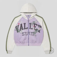 Vale Pearl Zip Up Hoodie in Purple