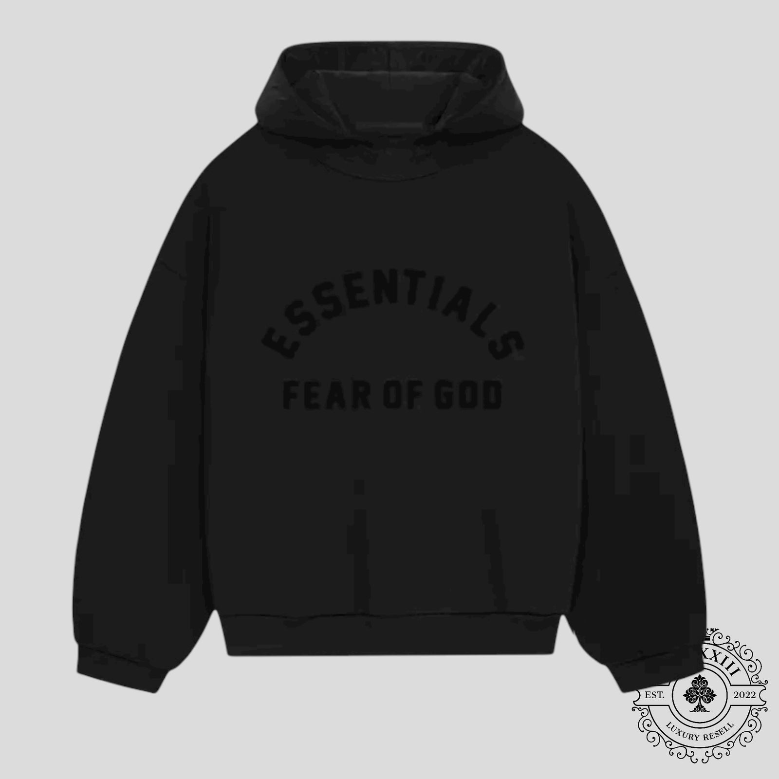 Fear of God Essentials Hoodie in Jet Black
