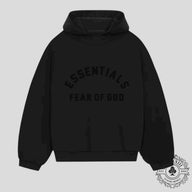 Fear of God Essentials Hoodie in Jet Black