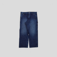CLB XXIII Chrome Hearts Double Turbo Diesel dark wash cotton carpenter pants with silver hardware
