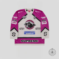 Supreme Rhinestone Hockey Jersey in Light Grey