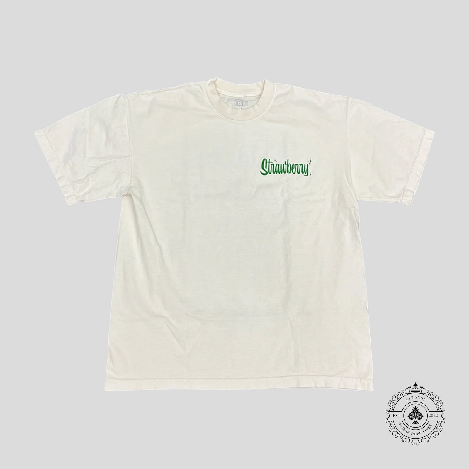 Rcade Strawberry Jams But My Glock Don't T-Shirt in Cream/Green