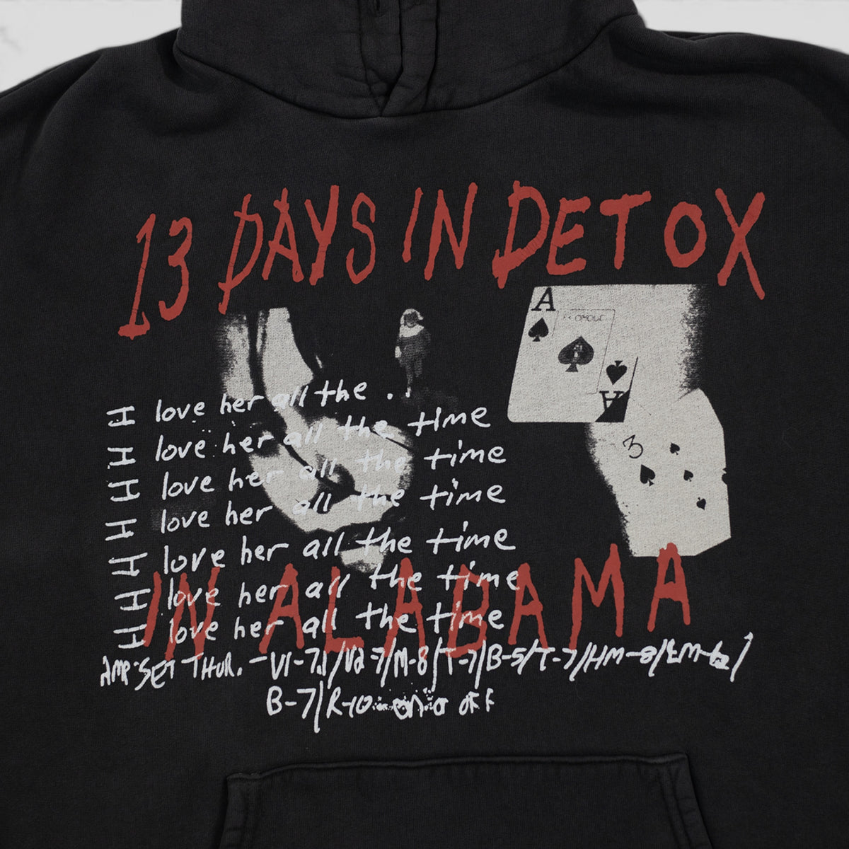 Enfants Riches Deprimes 13 Days In Detox Hoodie in Faded Black