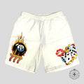 High Rollers 8 Ball Shorts in White