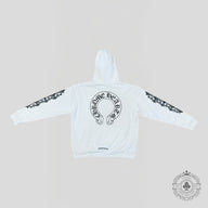 Chrome Hearts Horseshoe Logo Hoodie in White