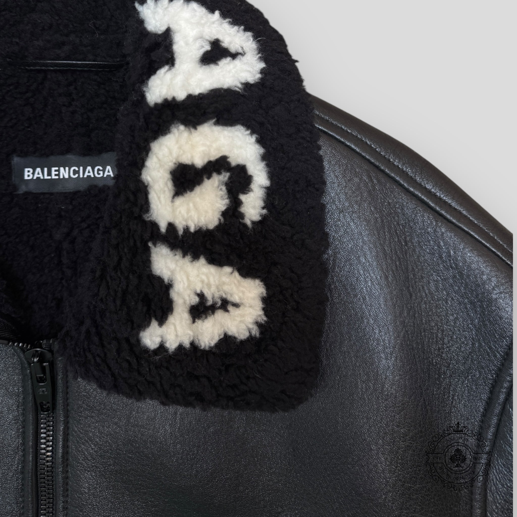 Balenciaga Cocoon Aviator Shearling Jacket