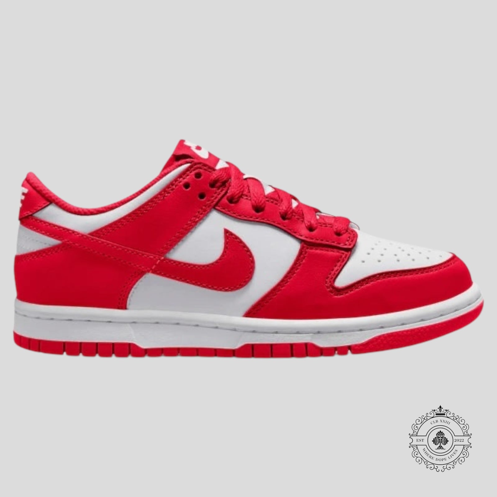 Nike Dunk Low GS White University Red