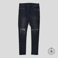 Purple Brand P001 Painter Skinny Jeans in Aged Black - Preowned