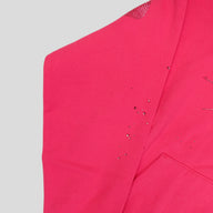 Sp5der Big Rhinestone Hoodie in Pink