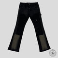 Triple Sevens x Sniper Gang Flared Denim Jeans in Black