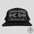 Chrome Hearts Hollywood CH Patch Trucker Hat in Black