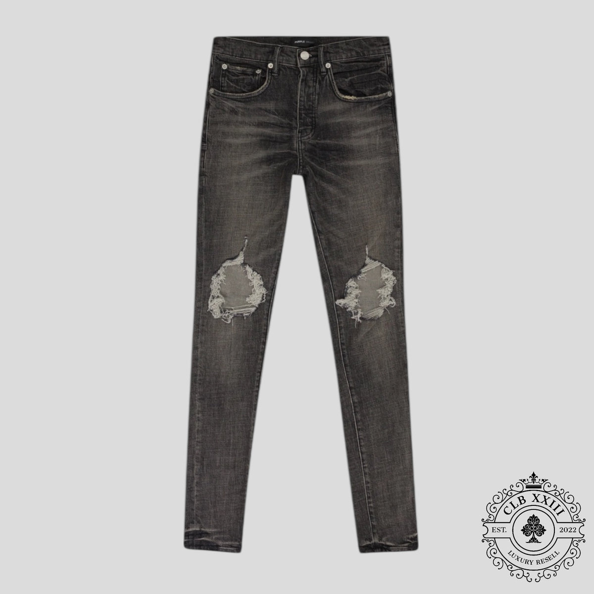 Purple Brand P002 Dirty Blowout Jeans in Grey
