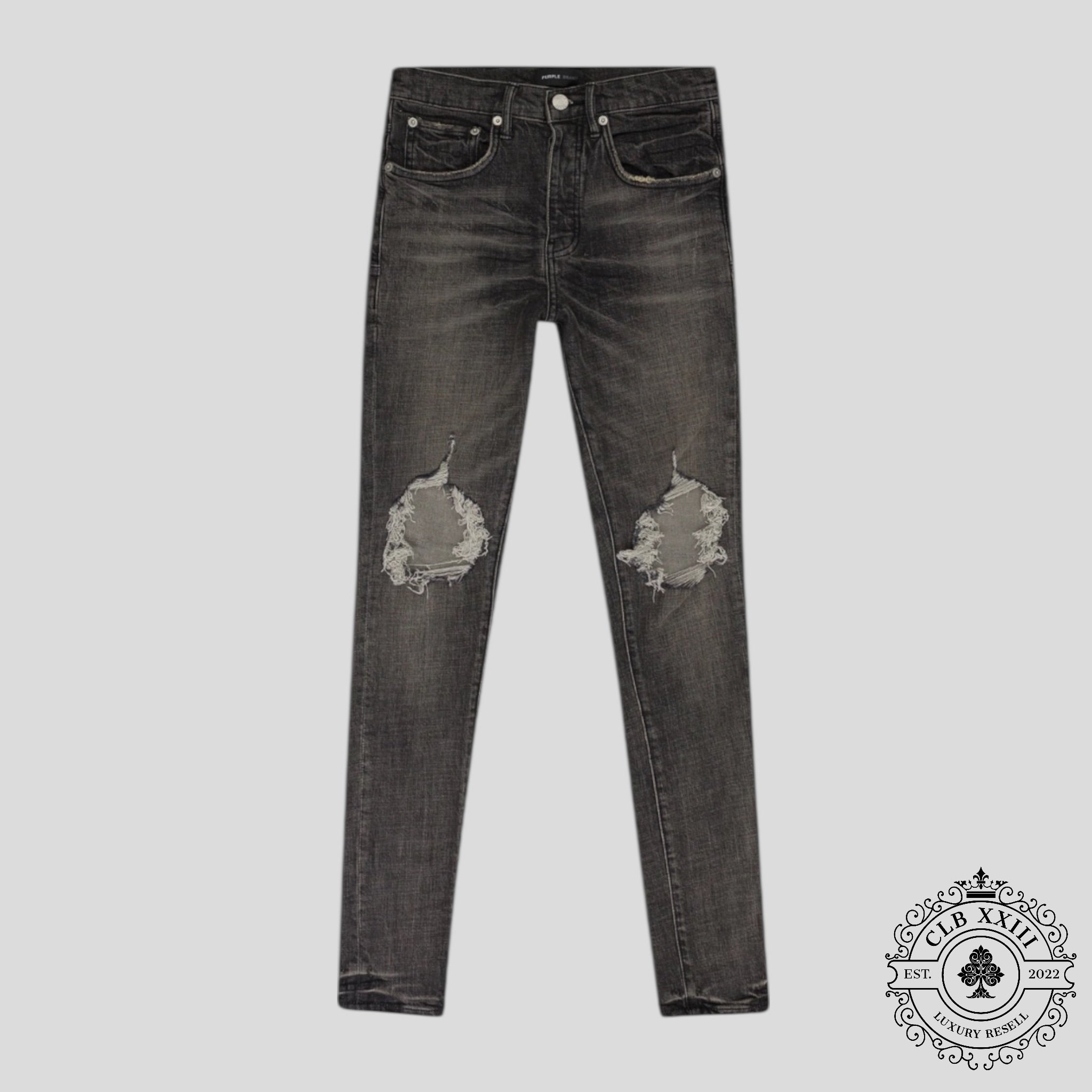 Purple Brand P002 Dirty Blowout Jeans in Grey